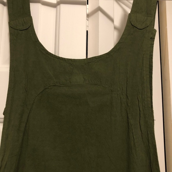 “Red Bag”Olive Green A-Line Overall Style Maxi Jumper Dress . Size XXL. NWT - Picture 8 of 11